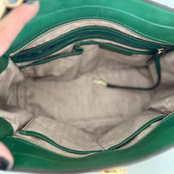Michael Kors Green Hamilton Large Traveler Bag-New with detached tags - Picture 5 of 11